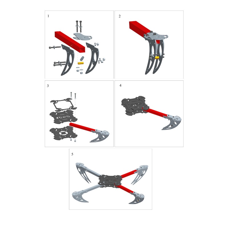 Cadre X525 V3 pour Quadcopter