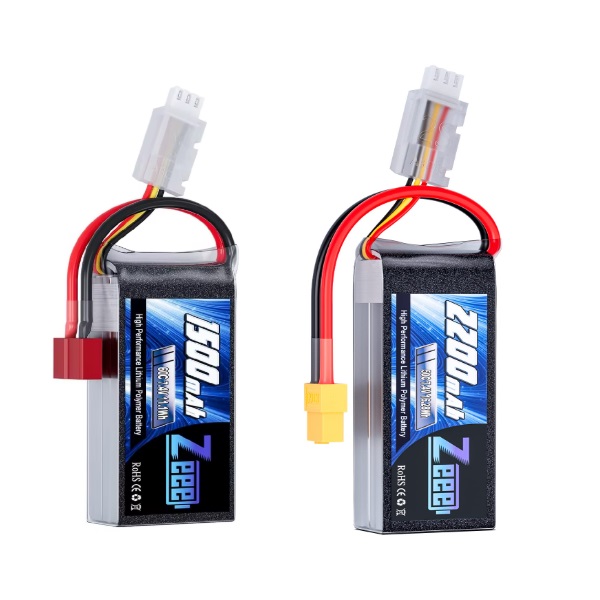 Batterie LiPo 2S Zeee 7,4V avec connecteur T