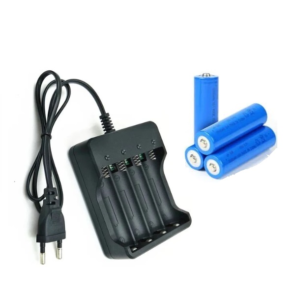 Chargeur 18650 & 4 pile 3800 mAh