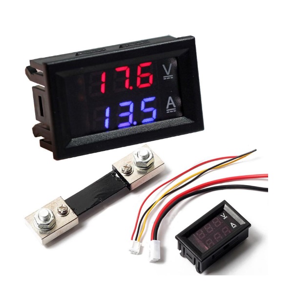 Voltmètre Ampèremètre Numérique double DC 0-100 V 100A avec Shunt de courant