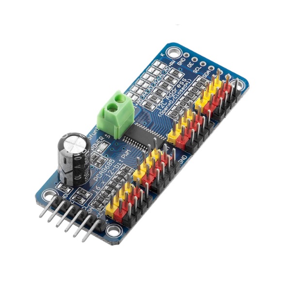 Carte Driver Servos 16-Channel, 12-Bit, I2C Pour Arduino - Raspberry PI