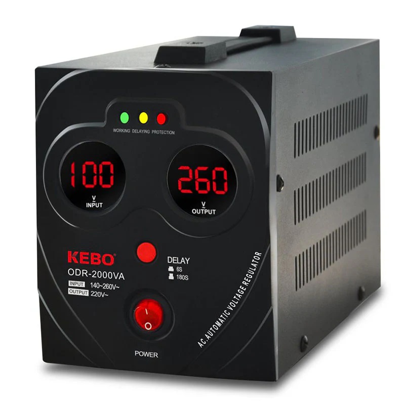 Regulateur Stabilisateur de tension automatique KEBO 2KVA-100V/260V